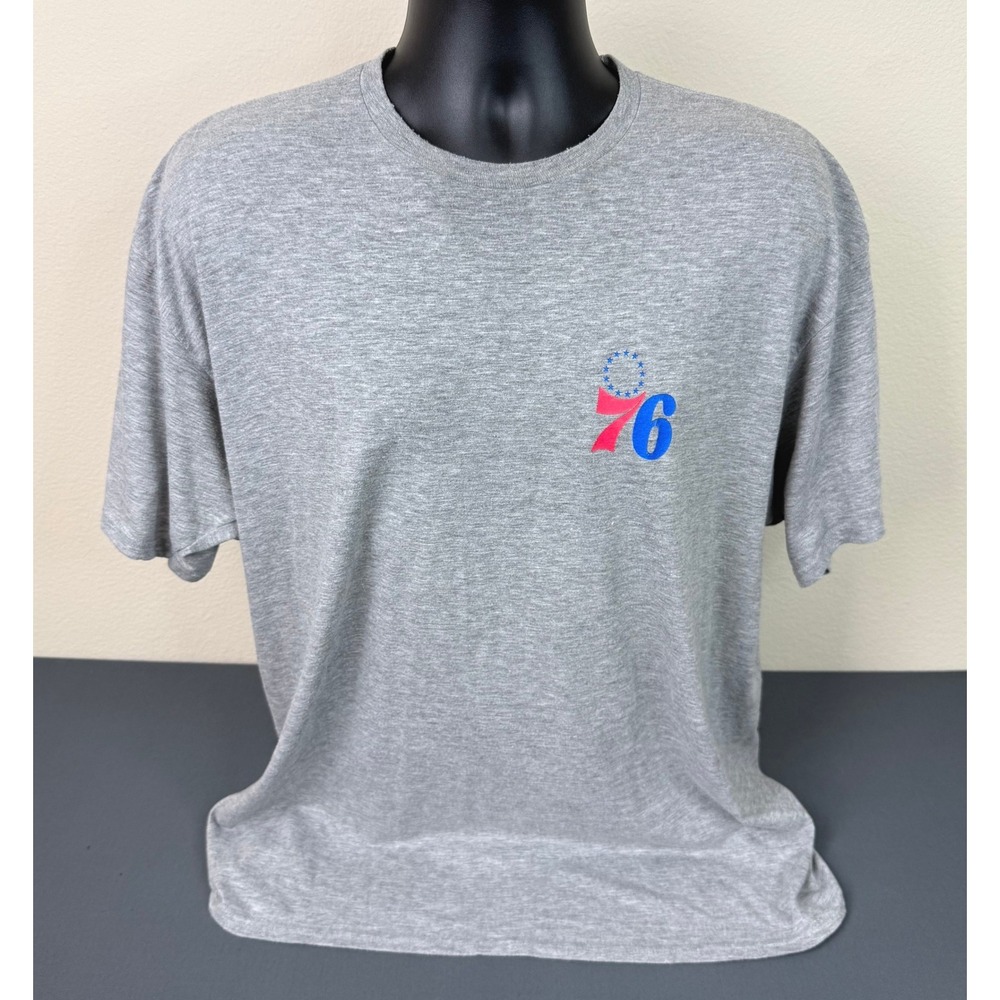 Delta Dri Men's 76 Crew Neck Short Sleeve Classic T-Shirt Gray Size XL Active